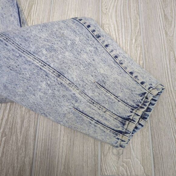 Vintage PS Gitano Women’s 36 Acid Wash Cropped Mom Jeans Button Fly Hipster - Picture 6 of 9